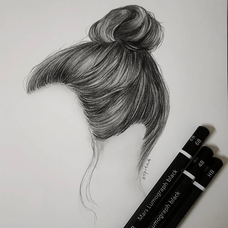 TOP KNOT DRAWING
