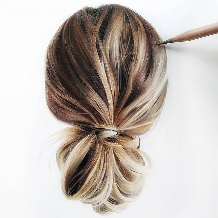 REALISTIC HAIR DRAWING