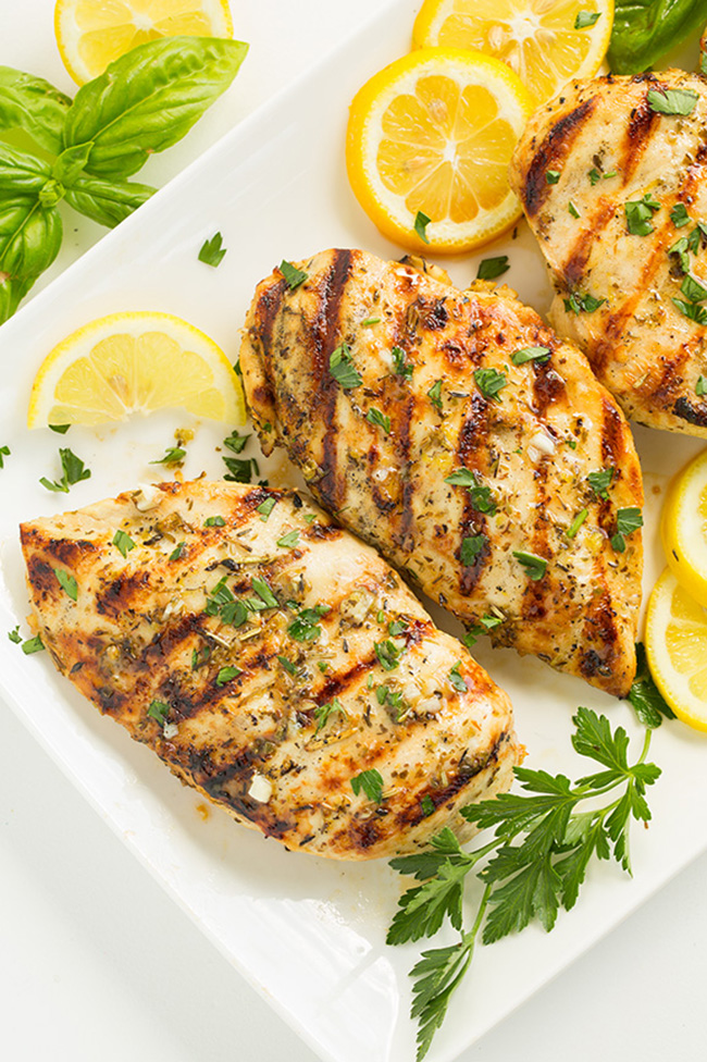 1. Grilled Lemon Herb Chicken